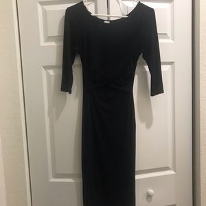 Naked Wardrobe Black Midi Dress Size M